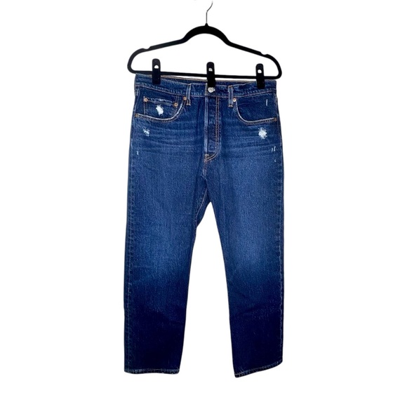 NWOT Levi's 501 Original Cropped Jeans in Dark Wash Size 31 - Picture 4 of 10